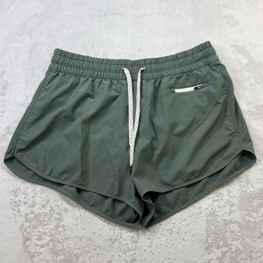 Vuori Clementine Shorts Womens Large Green Lined Running Athletic Performance